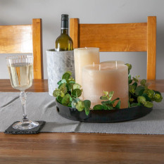Serving Tray Round Black 33cm (Pack of 6)