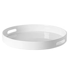 Serving Tray Round White 33cm (Pack of 6)