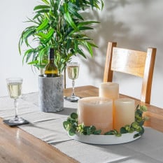 Serving Tray Round White 33cm (Pack of 6)