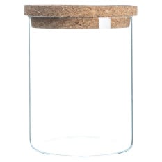 Glass Storage Jar with Cork Lid 750ml (Pack of 6)
