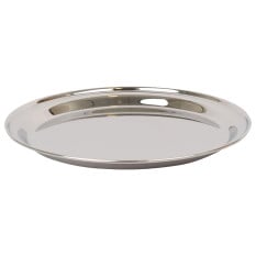Stainless Steel Round Serving Tray 30cm