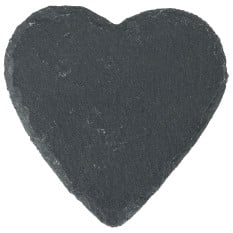 Natural Slate Drinks Coaster Heart Shape (Pack of 12)