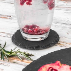 Natural Slate Drinks Coaster Round (Pack of 12)