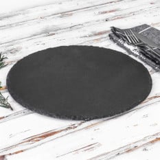 Natural Slate Round Serving Placemat 30cm (Pack of 12)