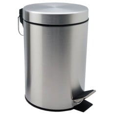 Bathroom Pedal Bin with Inner Bucket Brushed 3 Litre