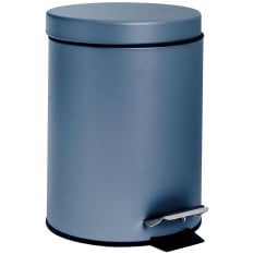 Bathroom Pedal Bin with Inner Bucket Matt Blue 3 Litre