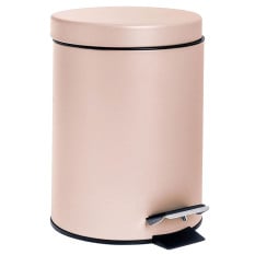 Bathroom Pedal Bin with Inner Bucket Matt Pink 3 Litre