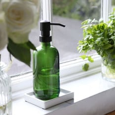 Glass Soap Dispenser Green 500ml (Pack of 6)