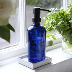 Glass Soap Dispenser Blue 500ml (Pack of 6)