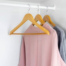 Wooden Coat Hanger Brown (Pack of 10)