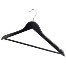 Wooden Coat Hanger Black (Pack of 10)