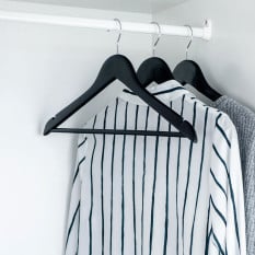 Wooden Coat Hanger Black (Pack of 10)