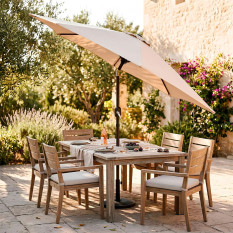Tilting Garden Parasol Natural 2.7m