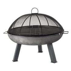 Round Firepit, Grill and Dome Set 72.5cm