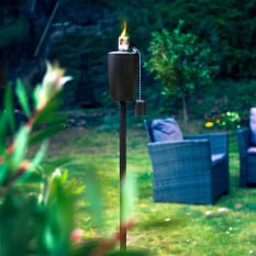 Outdoor Fire Torches Barrel Black (Pack of 6)
