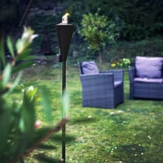 Outdoor Fire Torches Triangle Black (Pack of 6)