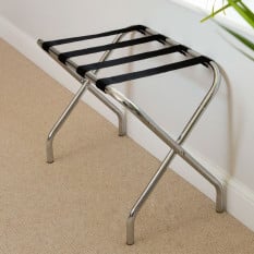 Folding Metal Luggage Rack Chrome