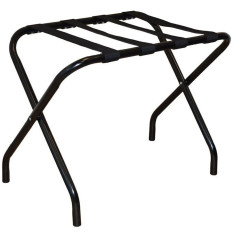 Folding Metal Luggage Rack Black