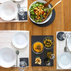 Ribbed Cotton Placemat Natural (Pack of 6)