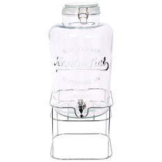 Glass Drinks Dispenser with Chrome Stand 8.7 Litre
