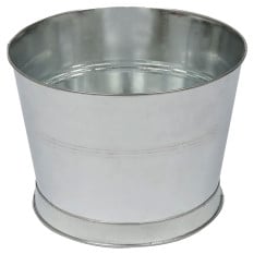 Handmade Galvanized Iron Ice Bucket Silver