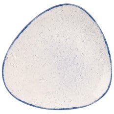 "Churchill Stonecast Hints Indigo Blue Triangle Plate 31.1cm/12.19" (Pack of 6)"