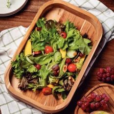 Tramontina Deep Wooden Tray 40 x 25 x 5cm