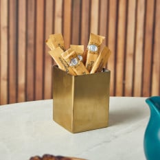 GenWare Gold Plated Stainless Steel Sachet Holder 5 x 6.8cm (Pack of 12)