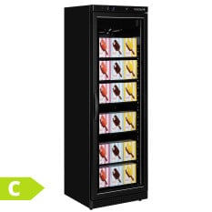 Tefcold Upright Display Freezer Black 400 Litre