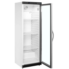 Tefcold Upright Display Fridge Silver 374 Litre