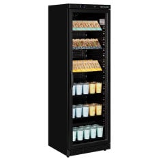 Tefcold Upright Display Fridge Black 400 Litre