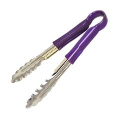 Stainless Steel Utility Tong 9 Inch 23cm Purple