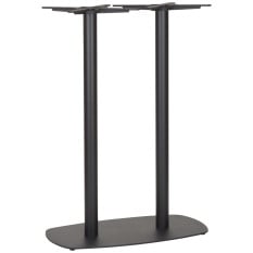 Vega Twin Rectangular Black Poseur Height Table Base