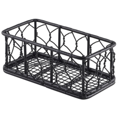 Black Chicken Wire Basket Rectangular Mini (Pack of 6)
