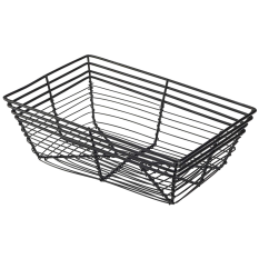 Black Chicken Wire Basket Rectangular Small (Pack of 6)