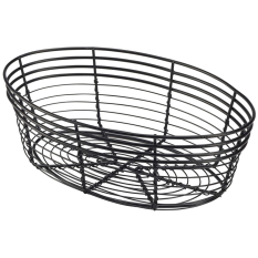 Black Chicken Wire Basket Oval Large (Pack of 6)