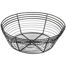 Black Chicken Wire Basket Flat Deep 25.5cm (Pack of 6)