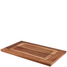 Acacia Wood Slatted Bread Board Chopping Board GN 1/1