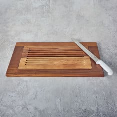 Acacia Wood Slatted Bread Board Chopping Board GN 1/1