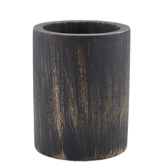 GenWare Acacia Wood Cutlery Holder 13cm Black