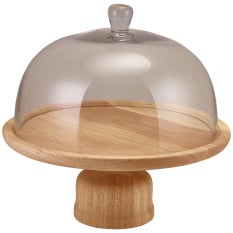 GenWare Hevea Wood Cake Stand