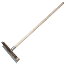 Pizza Oven Wire Brush With Scraper 37"