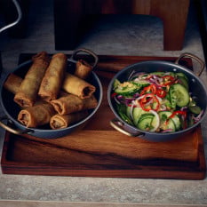 GenWare Acacia Wood Display Tray GN 1/2