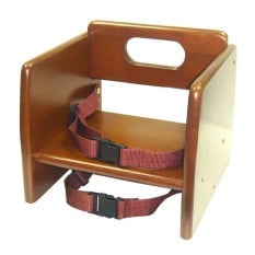 Walnut Stackable Booster Seat