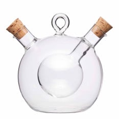KitchenCraft Italian Dual Oil & Vinegar Bottle 350ml/70ml