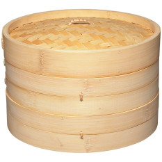 KitchenCraft World of Flavours Bamboo Vegetable Steamer 25cm