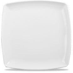 X Squared White Deep Square Plate 10.25 Inch