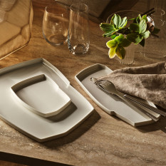 Rene Ozorio White Album Geometric Tray 15 x 10.8 x 1.5cm/6 x 4.2 x 0.5" (Pack of 12)
