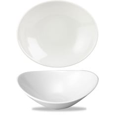 Orbit White Oval Bowl 7 Inch