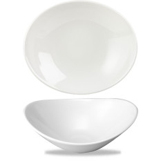 Orbit White Oval Bowl 8 Inch